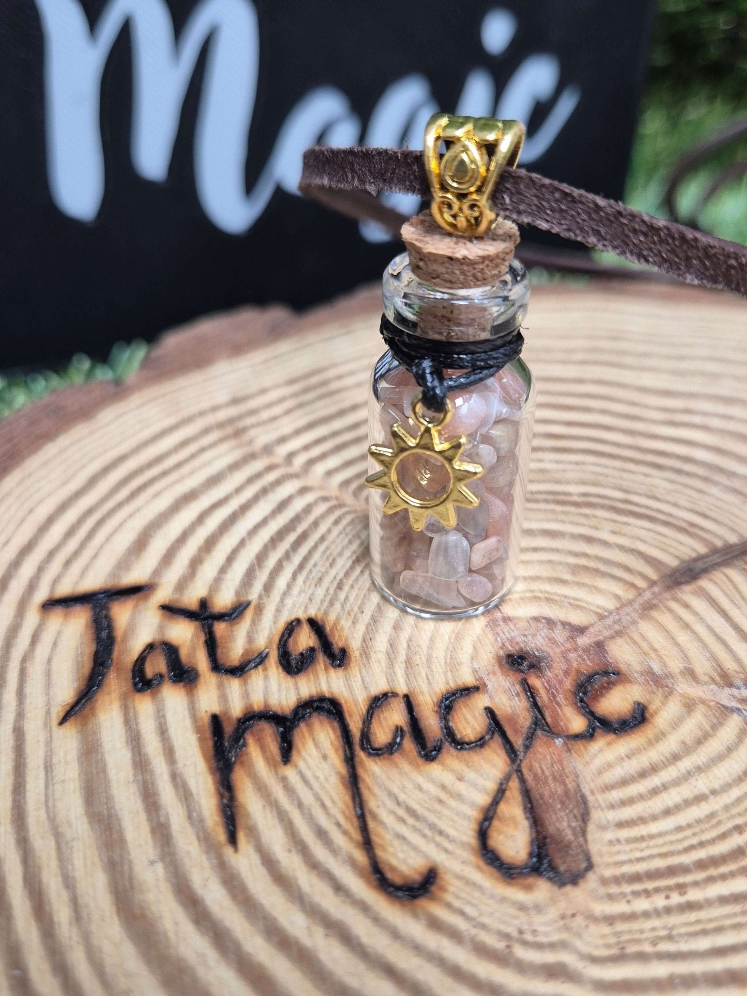 Botella piedra sol y sol 3.6 cm Minerales BotellaTienda esotérica Málaga - La Tienda de Tata Magic: tienda Esotérica en Málaga
